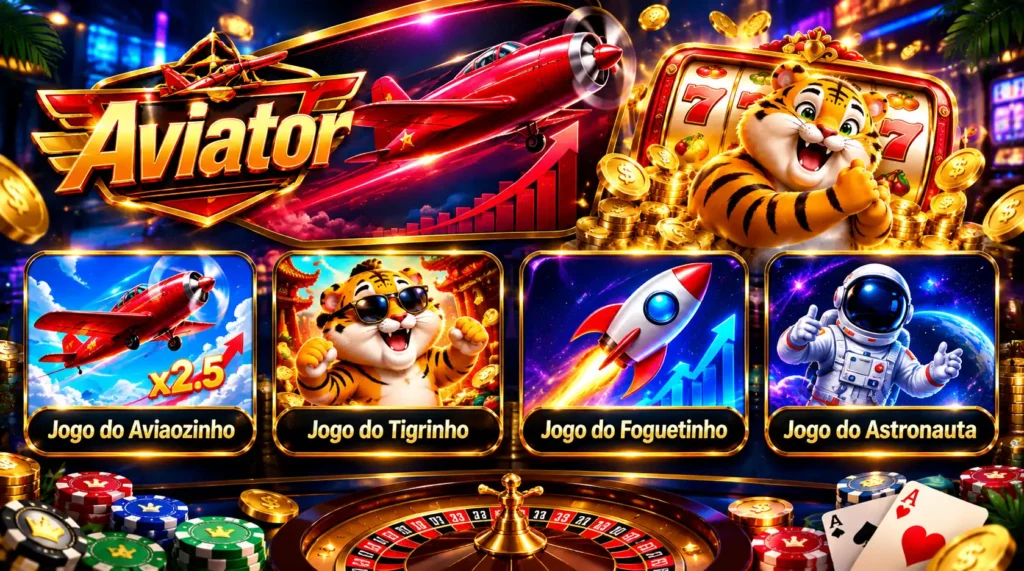 Os melhores jogos de casino online no Brasil: Aviator e Fortune Tiger com bônus e sorte.